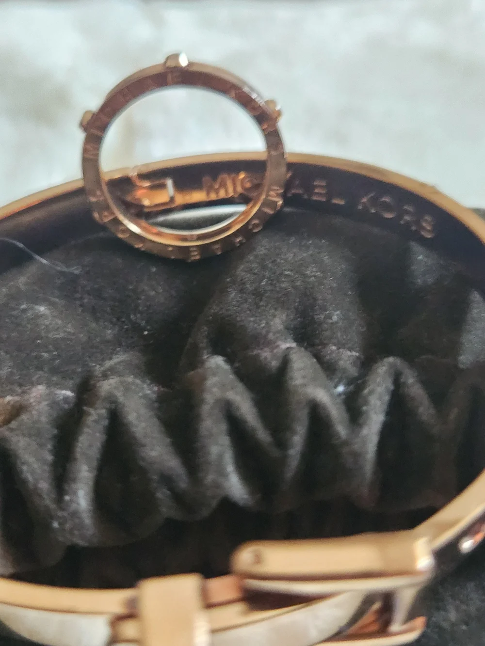 ROSE Gold-Tone Women's Bangle, Hoop Earrings and Ring Set By MICHAEL KORS